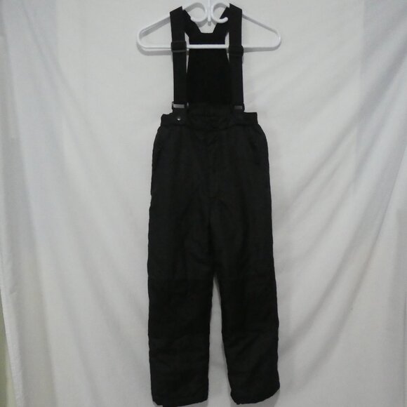 SKIERUISER '50 | size 7 | Children's Black Snowpants | Removable Bib | Like New - Picture 1 of 15